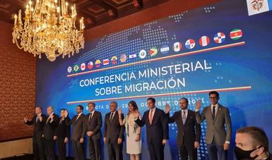Mexico highlights development cooperation as essential at a ministerial conference on migration in Bogotá
