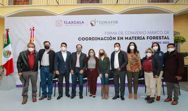 Conafor y el Gobierno de Tlaxcala firman convenio en materia forestal 