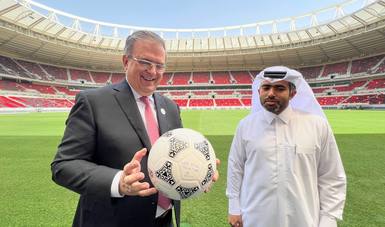 Marcelo Ebrard observa avances para Copa Mundial de Fútbol en Qatar
