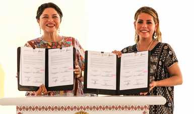 La firma de convenio se realiza en el marco de la Reunión Regional de Cultura Zona Centro, que se llevará a cabo el 13 de mayo de 2022, en Acapulco, Guerrero. Foto. SC. EEC
