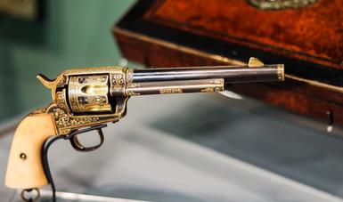 El revólver, de 38 milímetros fue fabricado en Éibar, España, hacia 1910 por la firma Irióndo y Guisasola. Foto. SC. 