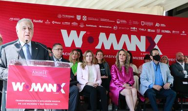 El secretario de Turismo, Miguel Torruco Marqués, participó como testigo de honor en el lanzamiento de la plataforma “WOMANX”, de la Asociación Mexicana de Mujeres Jefas de Empresa (AMMJE).