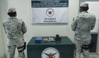 Guardia Nacional detecta aparente narcótico oculto en bocina y disuelto en golosinas
