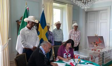 México recibe del gobierno de Suecia la colección “Maaso Koba” (Cabeza de Venado)
