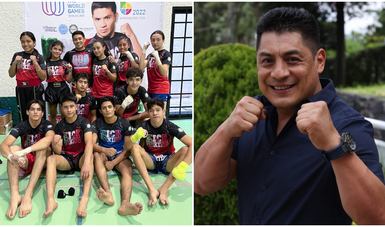 Fernando Granados (der.) presidente de WAKO México y de la Federación Mexicana de Kickboxing. CONADE