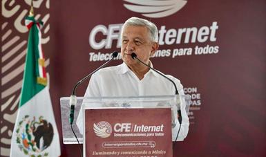 Primera etapa de Internet para Todos cubrirá 82% de la población: presidente López Obrador