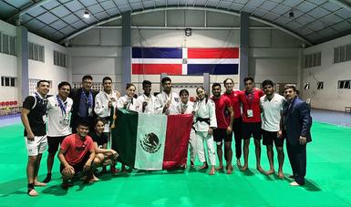 Selección de judo durante su participación en el Abierto de República Dominicana. Cortesía 