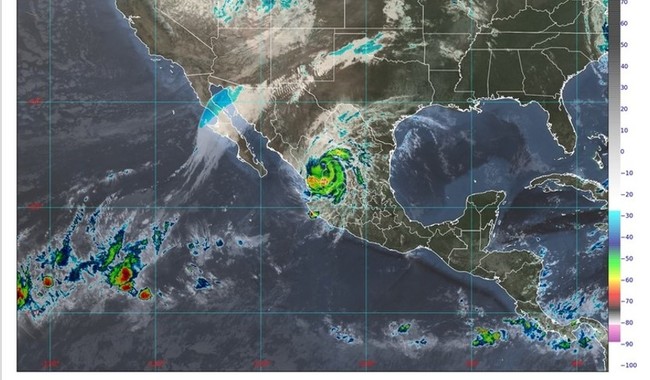 Imagen satelital de la República Mexicana.