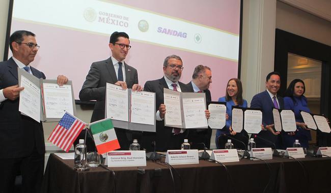 Mexico and California sign an agreement on the Mesa de Otay II border crossing