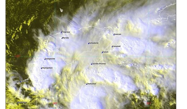 Mapa satelital de la República Mexicana.