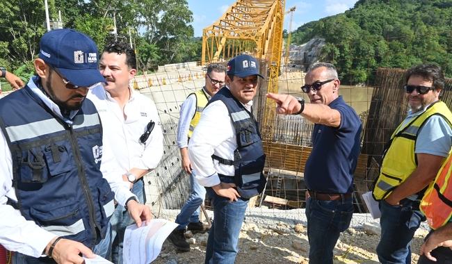 Supervisa Javier May Rodríguez avance de obras en tramo 1 del Tren Maya