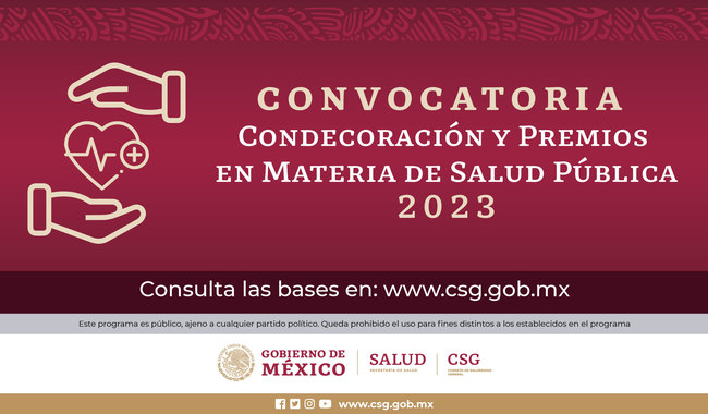 Convocatoria Condecoración y Premios en Materia de Salud Pública 2023