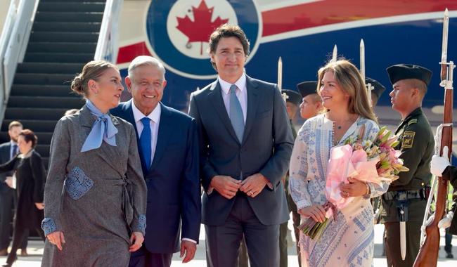 Presidente de México recibe al primer ministro de Canadá