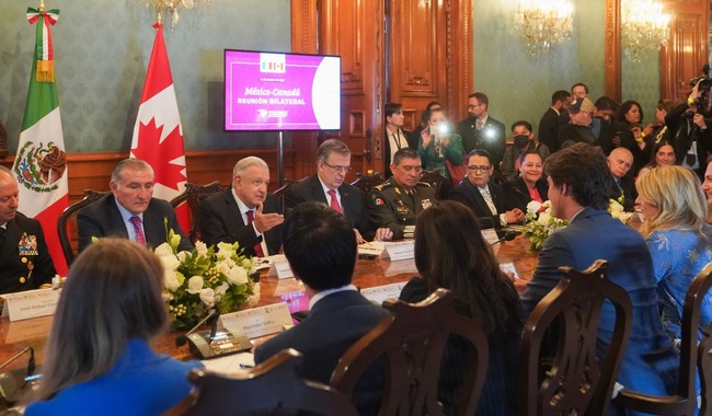 Presidente de México y primer ministro de Canadá afianzan cooperación bilateral