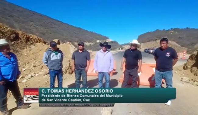 Integrantes del Comisariado de Bienes Comunales y Consejo de Vigilancia de San Vicente Coatlán, Ejutla, Oaxaca, acordaron que continúe la construcción de la Supercarretera.