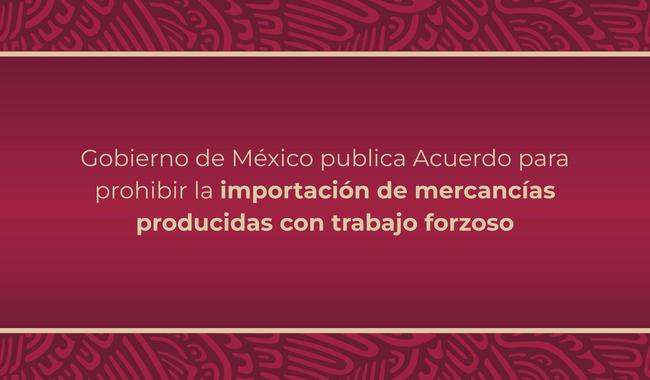 Gobierno de México publica Acuerdo para prohibir la importación de mercancías producidas con trabajo forzoso