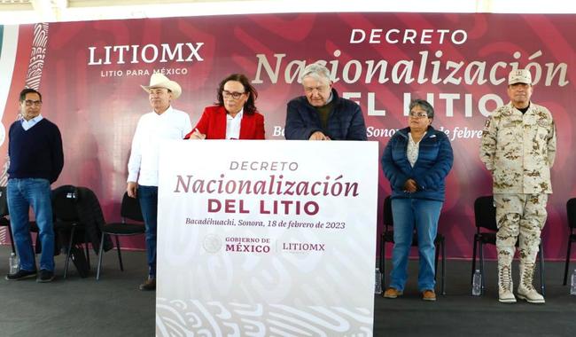 En Sonora, presidente AMLO declara más de 230 mil hectáreas zona de reserva minera de litio