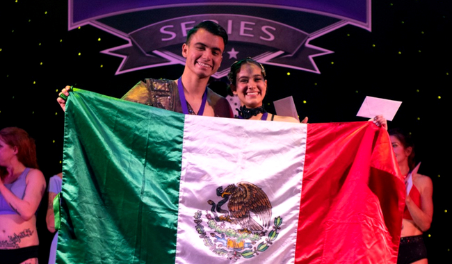 Jesús Ávalos y Montserrat Lara obtuvieron dos medallas de oro en el Pole Championship Series (PCS), llevado a cabo en Columbus, Estados Unidos. Cortesía 