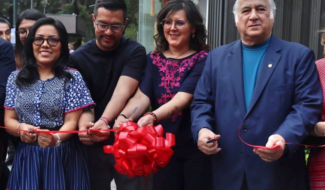 Inauguración de la exposición de la entidad en Punto México, que estará vigente durante el mes de abril.
