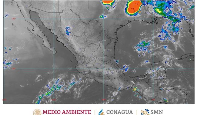 Imagen satelital de la República Mexicana