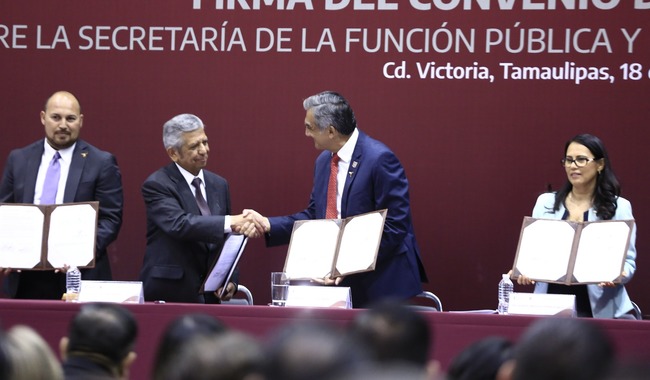 Gobierno de Tamaulipas y SFP suscriben convenio para fortalecer la rendición de cuentas y la gestión gubernamental