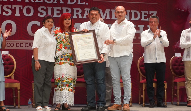 Premio Campeche 2023 a Fonatur por Tren Maya; lograremos hazaña de terminarlo en 3 años: Javier May