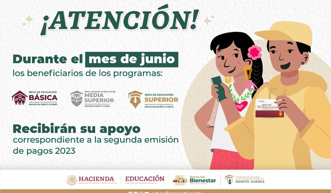 Inicia segunda emisión de pagos a beneficiarios de
Becas Benito Juárez a través del Banco del Bienestar