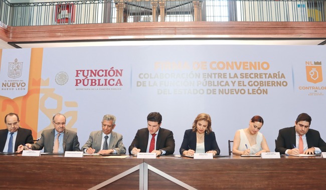 Gobierno de Nuevo León y SFP firman convenio para fortalecer el control interno y contribuir a la eficacia de la gestión gubernamental