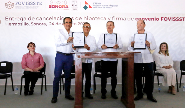 El gobierno de Sonora y el Fovissste firmaron un convenio de colaboración