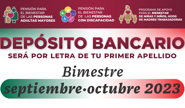 El 7 de septiembre inicia el pago de las pensiones y programas de Bienestar.