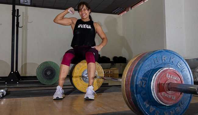 Janeth Gómez Valdivia, categoría 59 kg. entrena en el Centro Nacional de Desarrollo de Talentos Deportivos y Alto Rendimiento (CNAR).
CONADE