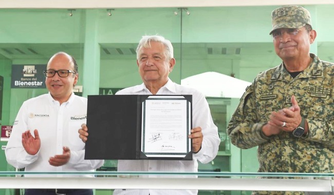 •	Se entregan simbólicamente las obras civiles de las sucursales ante el presidente Andrés Manuel López Obrador en Culiacán, Sinaloa