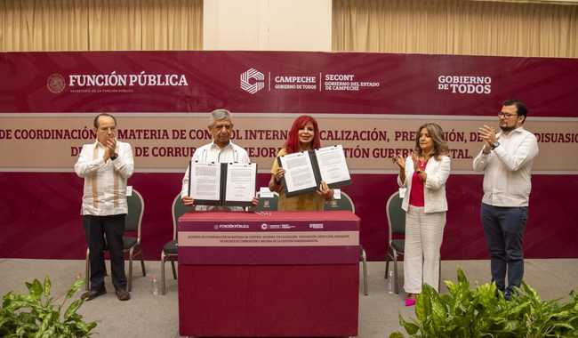 SFP y Campeche acuerdan coordinación para mejorar la gestión gubernamental de la entidad