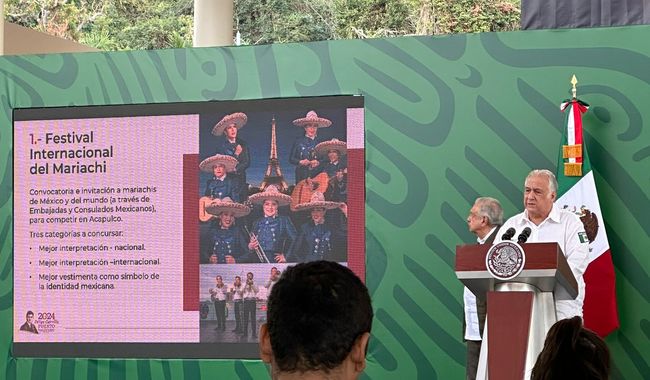 Al participar en la conferencia de prensa encabezada por el presidente, Andrés Manuel López Obrador, el secretario de Turismo Miguel Torruco Marqués, anunció la realización del Festival Internacional del Mariachi, el Abierto Mexicano de Tenis, entre otros