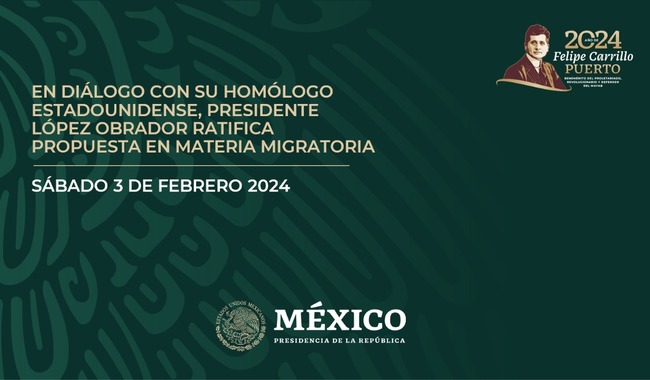 En diálogo con su homólogo estadounidense, presidente López Obrador ratifica propuesta en materia migratoria