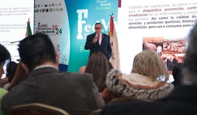 Reunión de trabajo en la Convención Nacional 2024 de la Federación de Colegios y Asociaciones de Médicos Veterinarios Zootecnistas de México (FedMVZ)