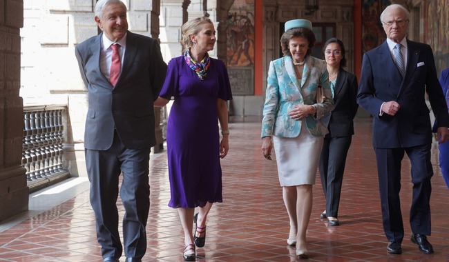 President López Obrador Receives the King and Queen of Sweden on State Visit to Mexico