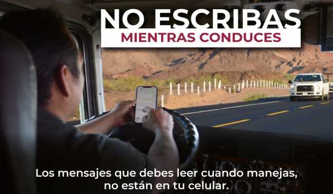 Evitar el uso del celular mientras conducimos, ya sea atender una llamada o enviar un mensaje de texto.