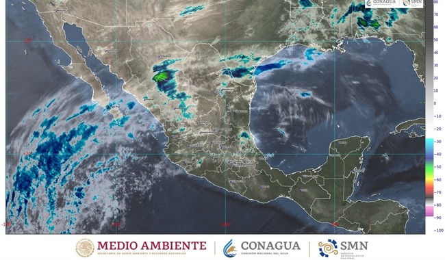 Mapa satelital de la República Mexicana