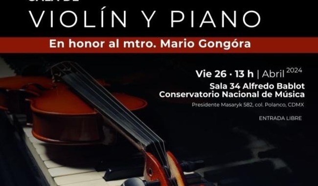 Con cinco décadas de labor docente en el Inbal, el Mtro. Mario Góngora Suárez se ha desempeñado también como primer violín de la Orquesta Filarmónica de la UNAM durante 40 años.