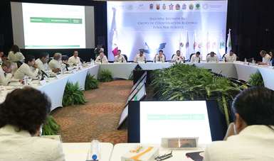 Conferencia de Prensa al término de la Segunda Reunión del Grupo de Coordinación Regional Zona Sur-Sureste, en Cancún, Quintana Roo.