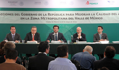Conferencia de prensa del Gobierno de la República medidas emergentes para mejorar calidad del aire en la ZMVM