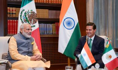 El Presidente de México recibió al Primer Ministro de la India, quien realiza una Visita de Trabajo a nuestro país.