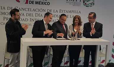 IMPI y el Servicio Postal Mexicano cancelan estampilla postal Conmemorativa del el Día Mundial de la Propiedad Intelectual