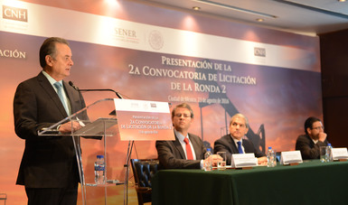 Las Secretarías de Energía, de Hacienda y Crédito Público, y la Comisión Nacional de Hidrocarburos llevaron a cabo la presentación de las Bases de Licitación y del Modelo de Contrato para la Segunda Convocatoria de la Ronda Dos. 