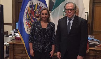 La Canciller se reúne con el Secretario General de la OEA