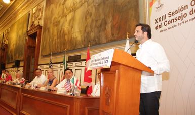 Pacchiano Alamán inauguró la XXII Sesión Ordinaria de la CCA.