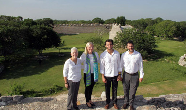 Visita de los ministros de México, Canadá y Estados Unidos al Parque Nacional Dzibilchaltún.