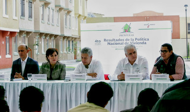 Intervención de Ángel Islava Tamayo en la conferencia de prensa sobre los Resultados de la Política Nacional de Vivienda, en Tecamac, Estado de México.