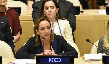 La Canciller Claudia Ruiz Massieu pide cerrar brecha en equidad de género tras su participación en evento de ONU Mujeres 
